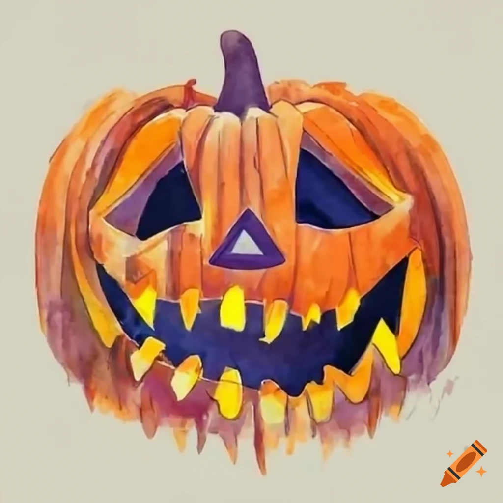 Cartoon jack o lantern laughing