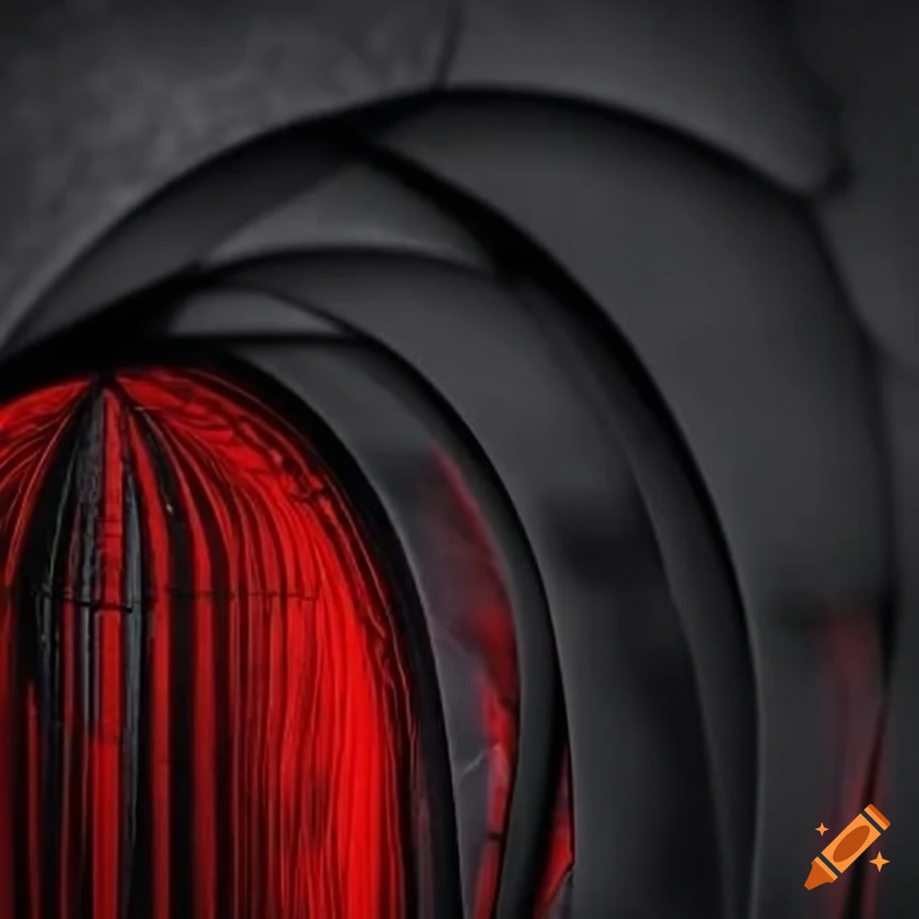 black and red futuristic house
