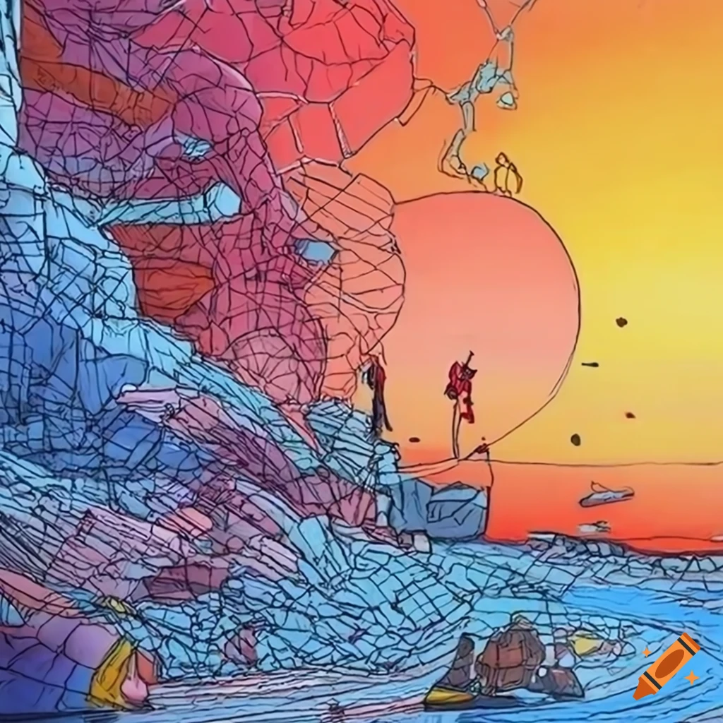 Moebius Inspired Wallpaper For Linkedin On Craiyon