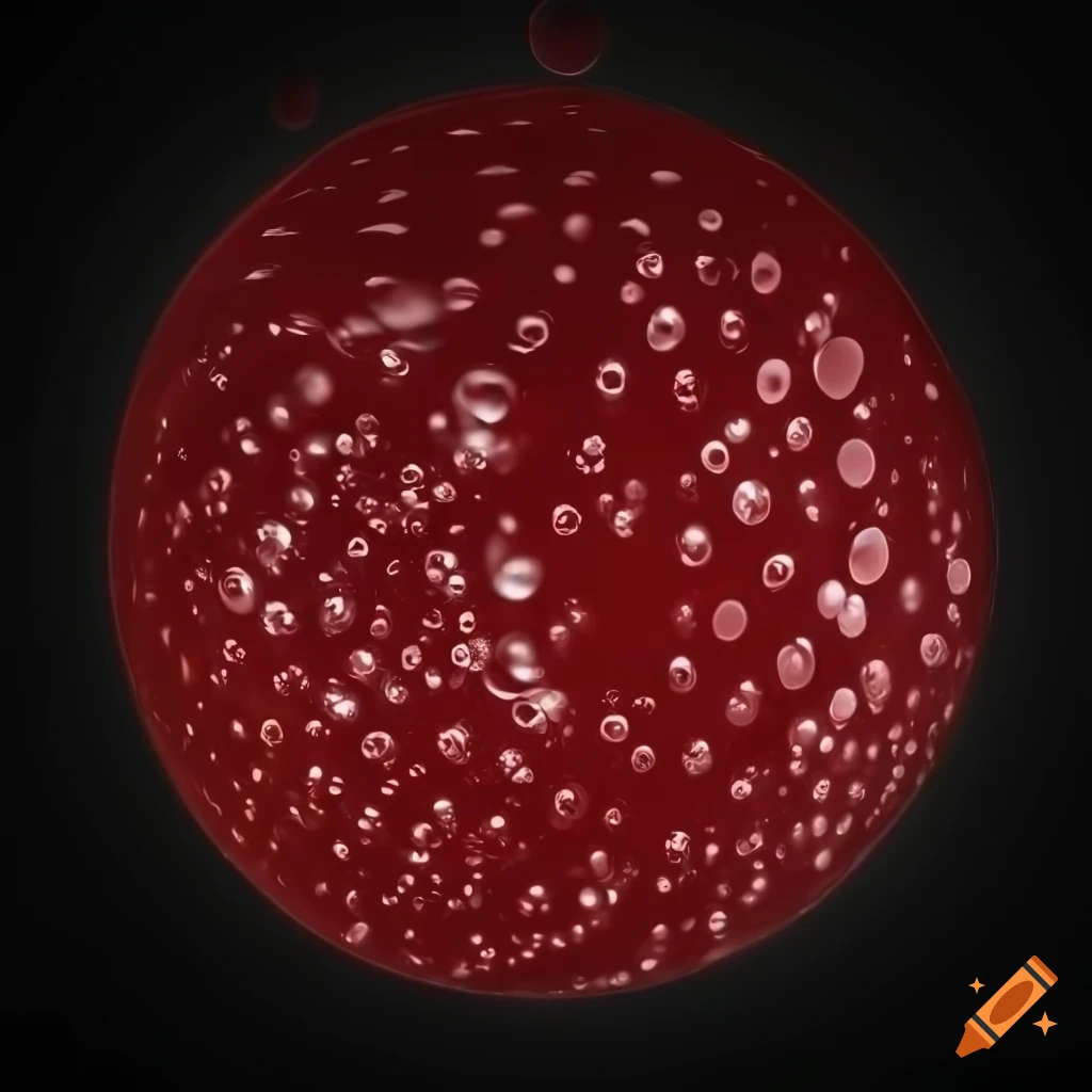 hyper realistic red bubbles on black background