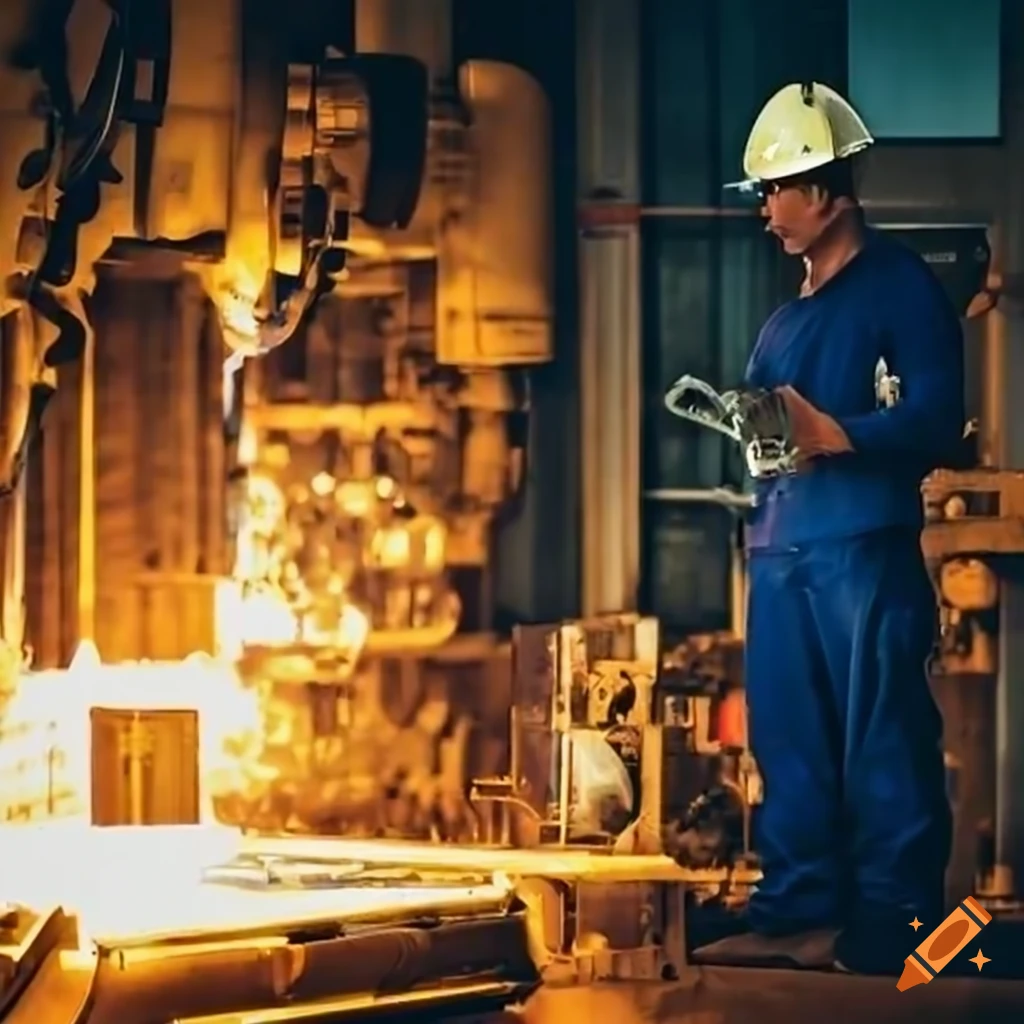 Industrial maintenance operator at work on Craiyon