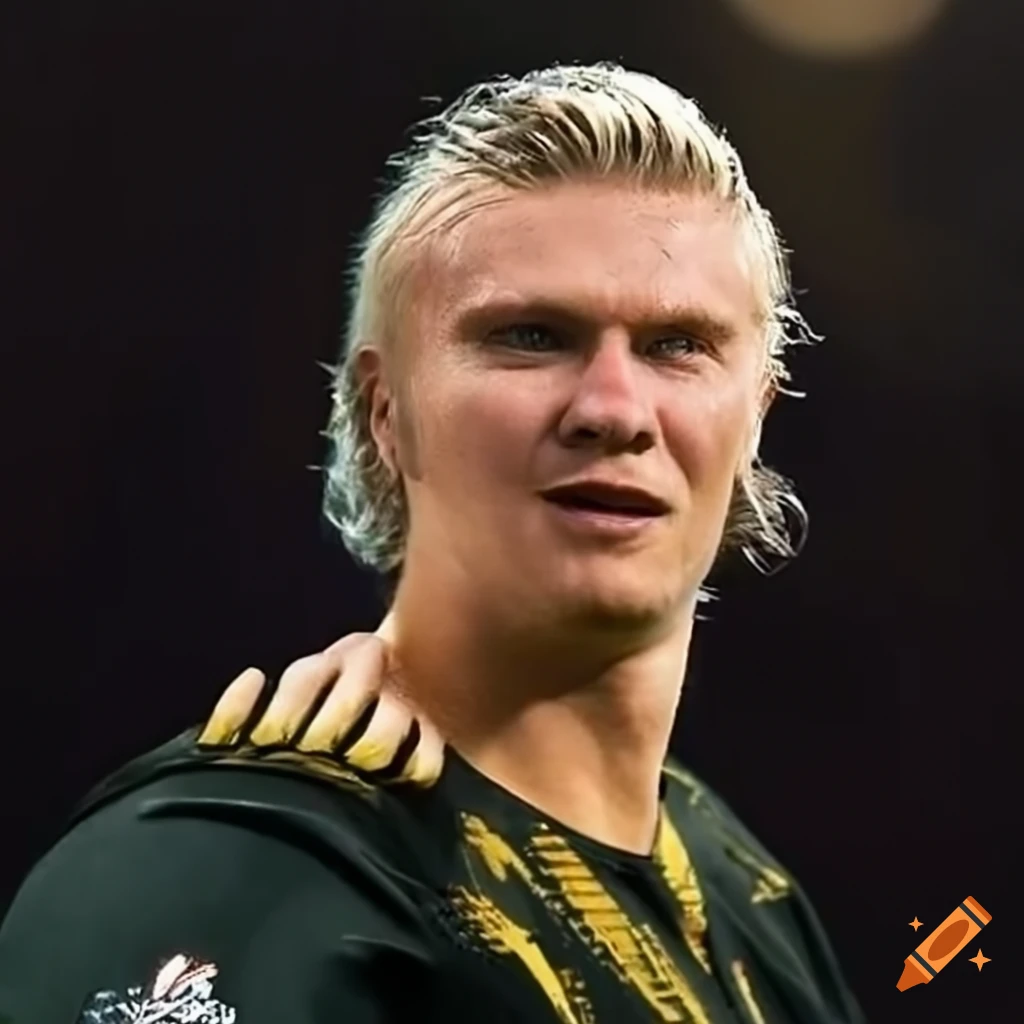 Funny image of erling haaland morphed into wayne rooney