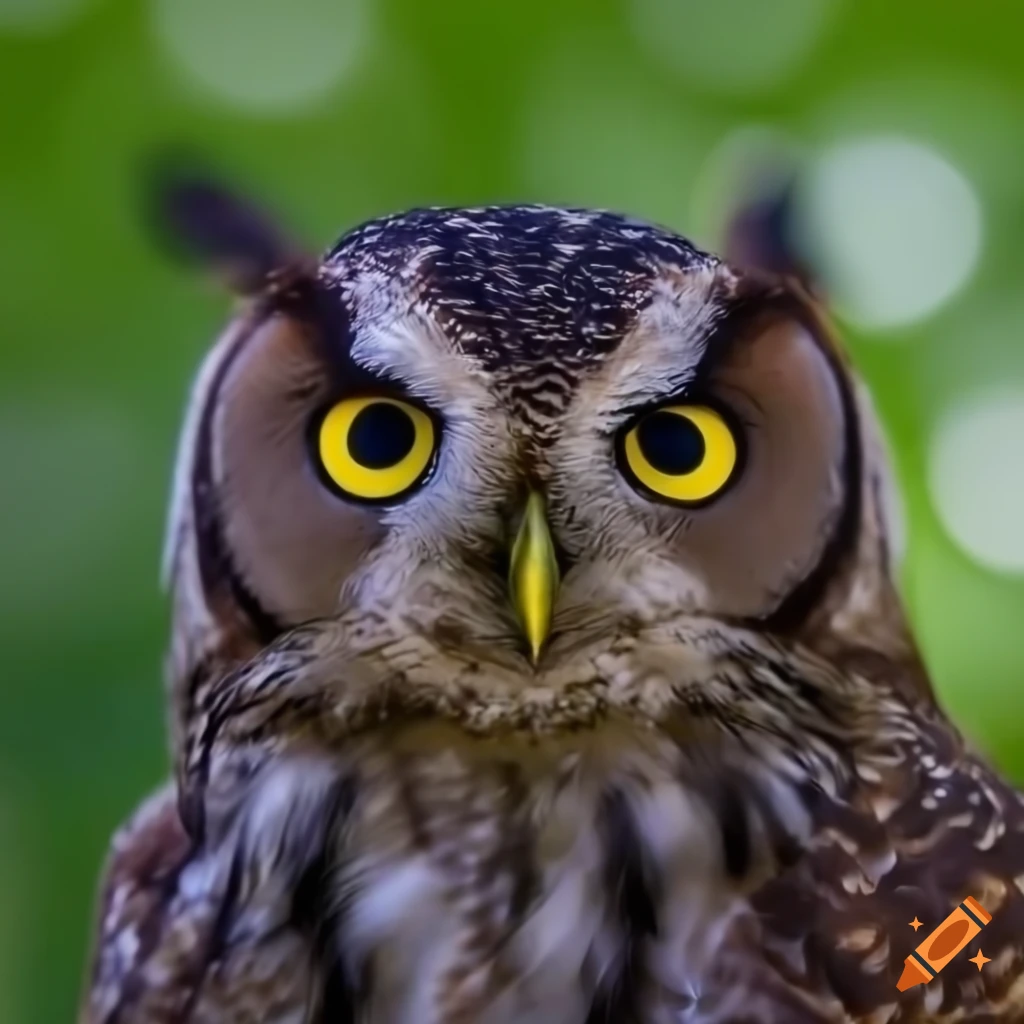 photorealistic owl head