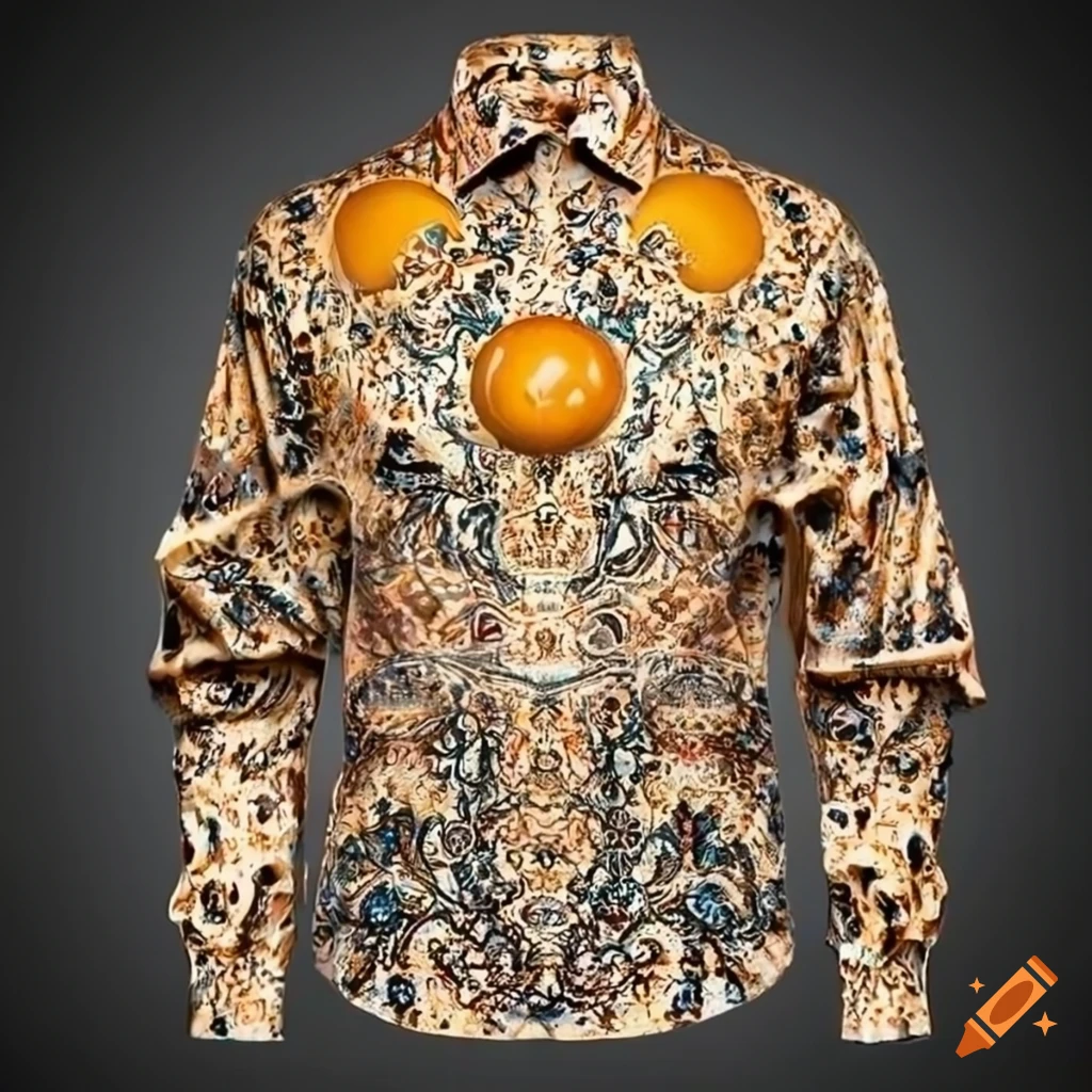 men's ornamental shirt with unique pattern