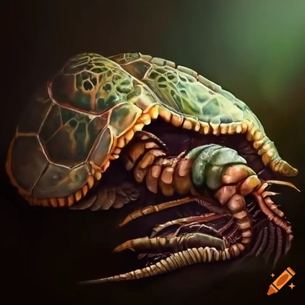 Image Of A Sea Monster With Turtle Shells