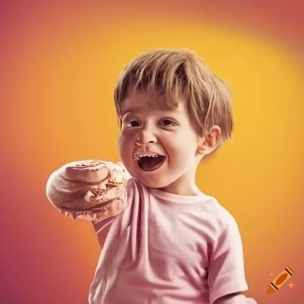Happy Child In Front Of A Fast Food Restaurant On Craiyon
