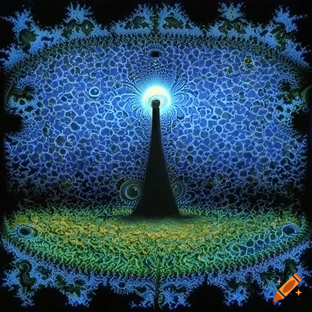 Artwork inspired by seurat and mandelbrot