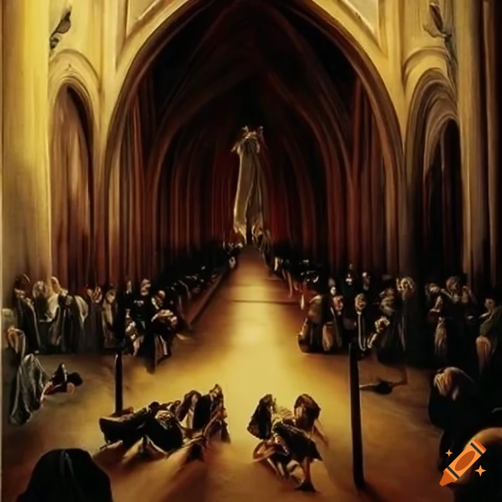 painting titled 'Funeral' by Peter Beule