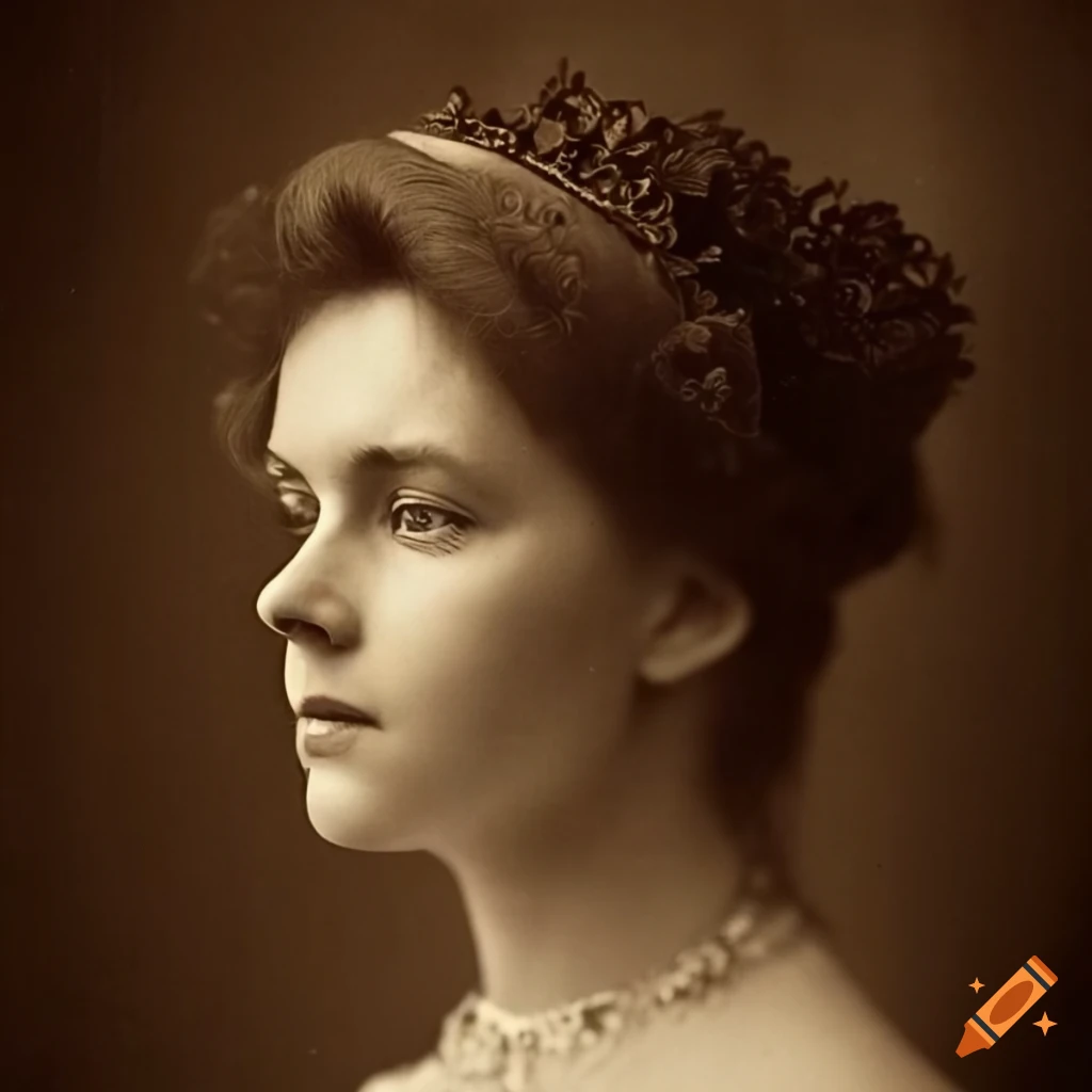 Sepia photograph of a young victorian lady