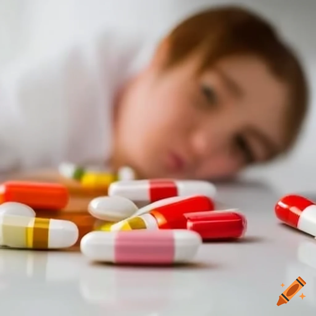 advertisement of antibiotic tablets in a magazine for teenagers