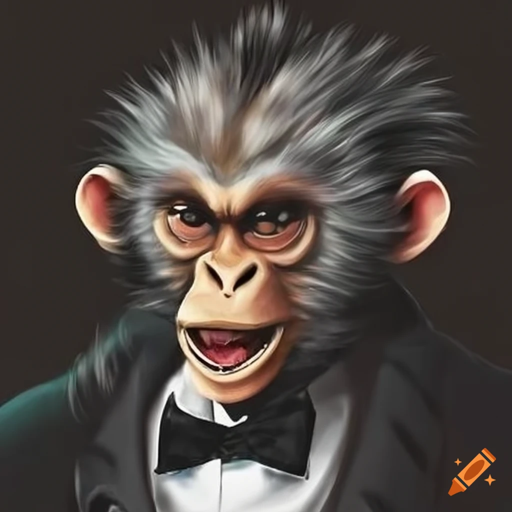 Lexica - Discord profile picture of a monkey wearing sunglasses and a suit,  looking to the side, cool, relistic