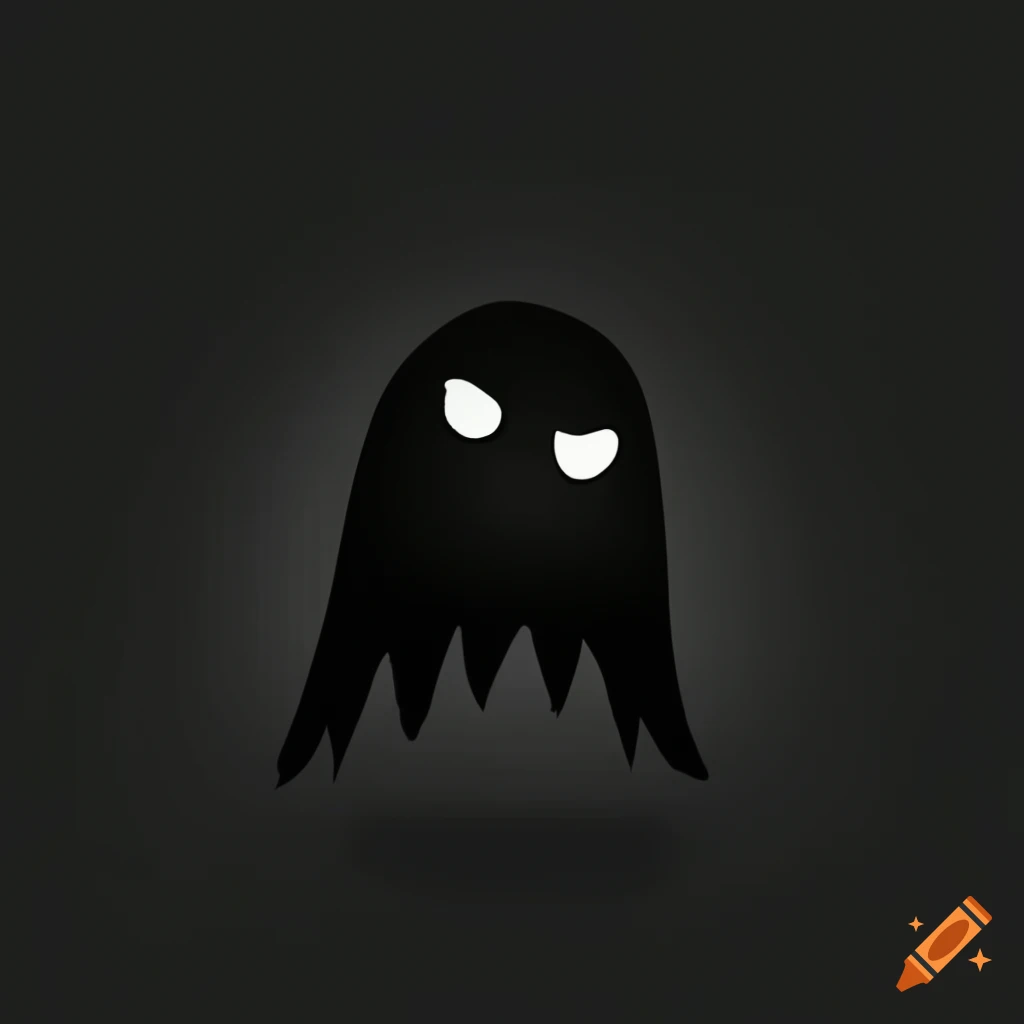Spooky Black Ghost Cartoon Profile Picture On Craiyon