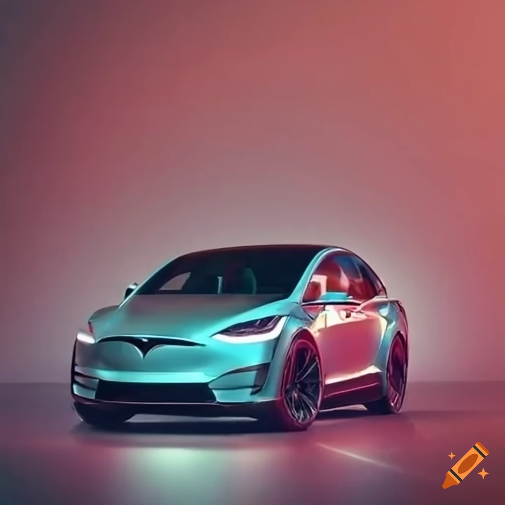 Concept art of a highspeed tesla model x with carbon fiber body on Craiyon