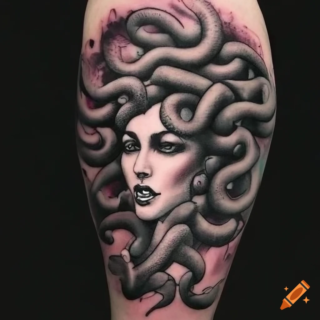 Medusa Forearm Black and Grey Tattoo – Triple 222 Tattoo