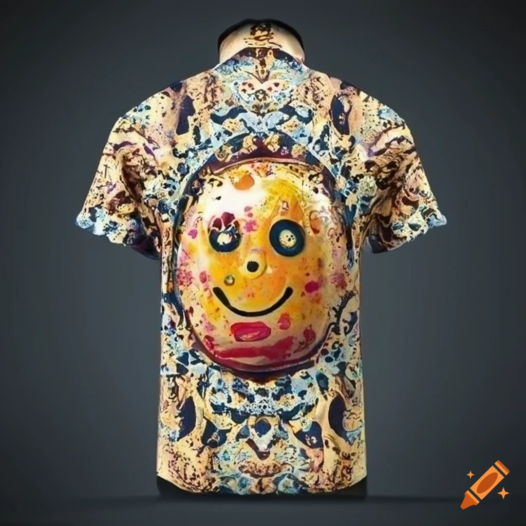 men's ornamental shirt with unique pattern