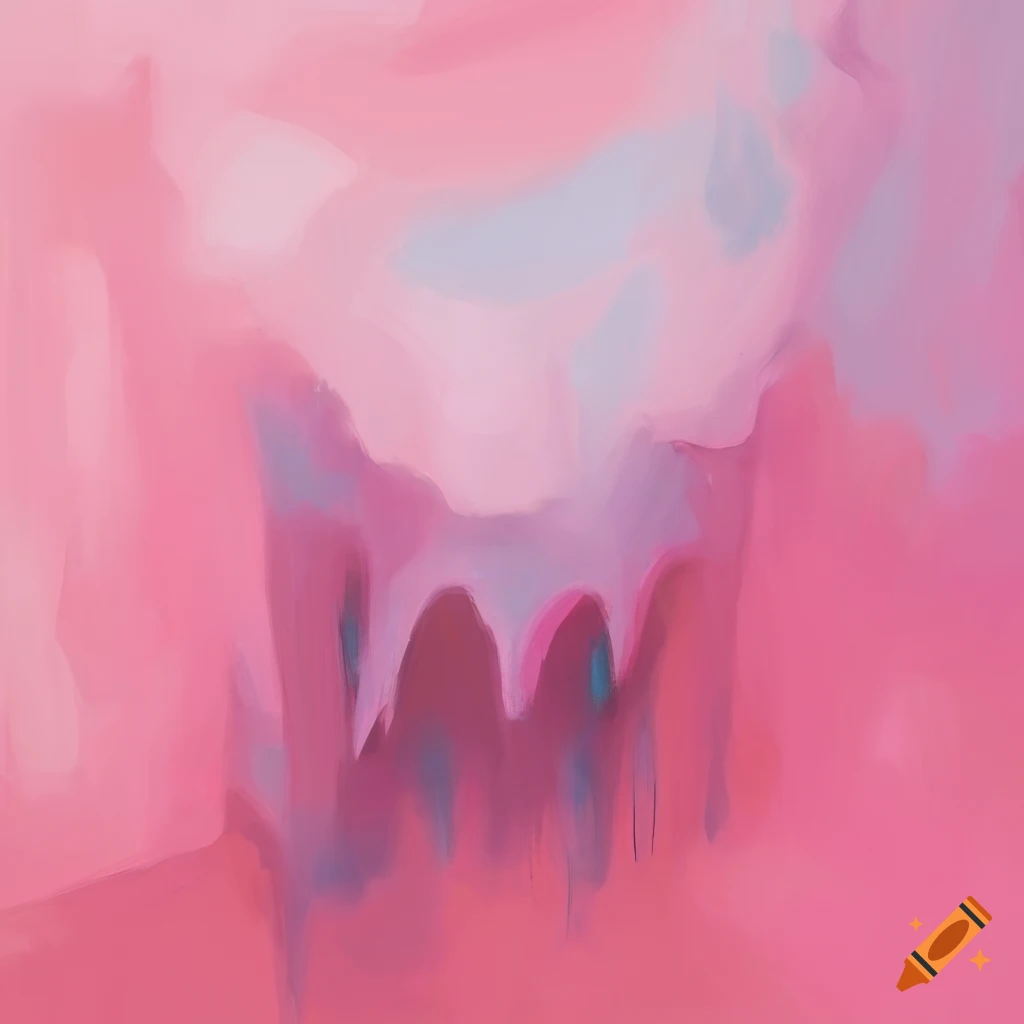 Pastel pink sheet ghost painting on Craiyon