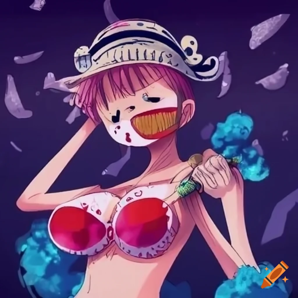 Illustration of sad cat from one piece on Craiyon