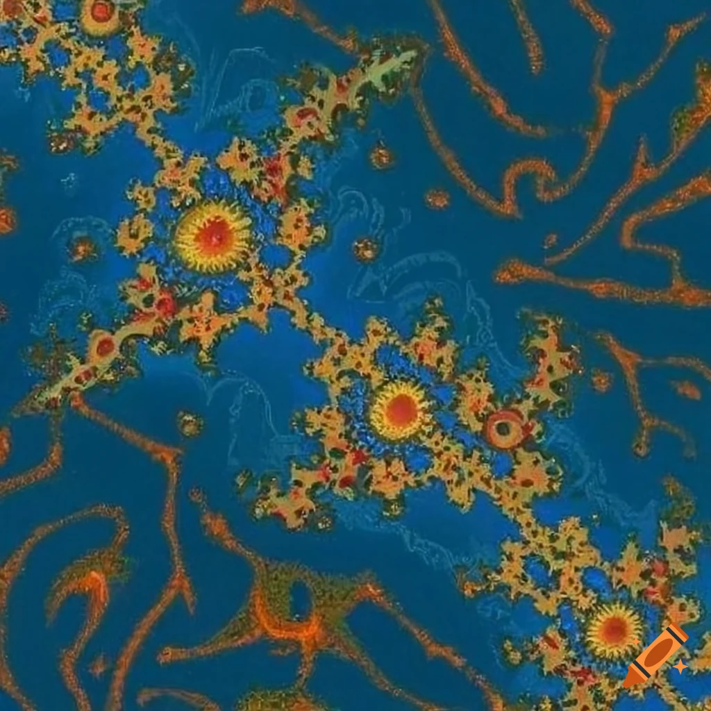 colorful pointillist painting of tangled roses