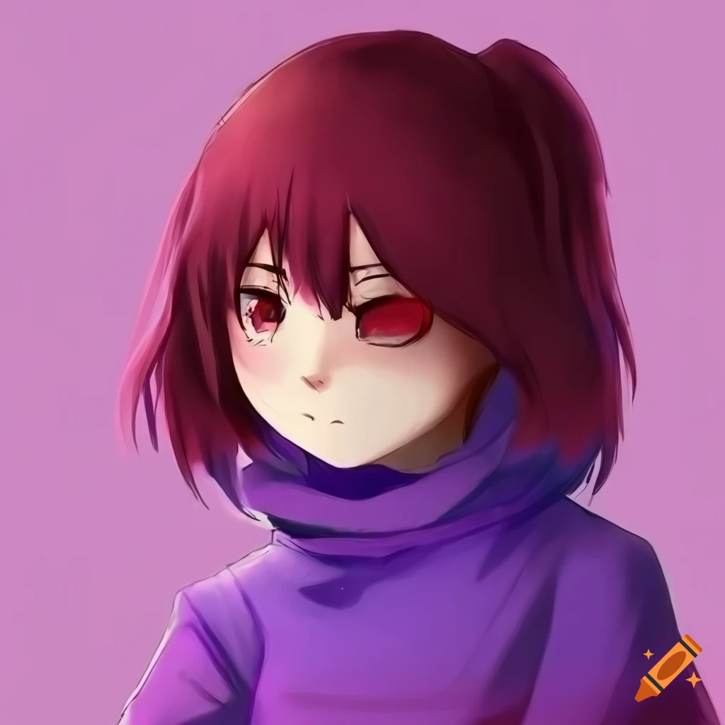 realistic depiction of Bete Noire from Glitchtale