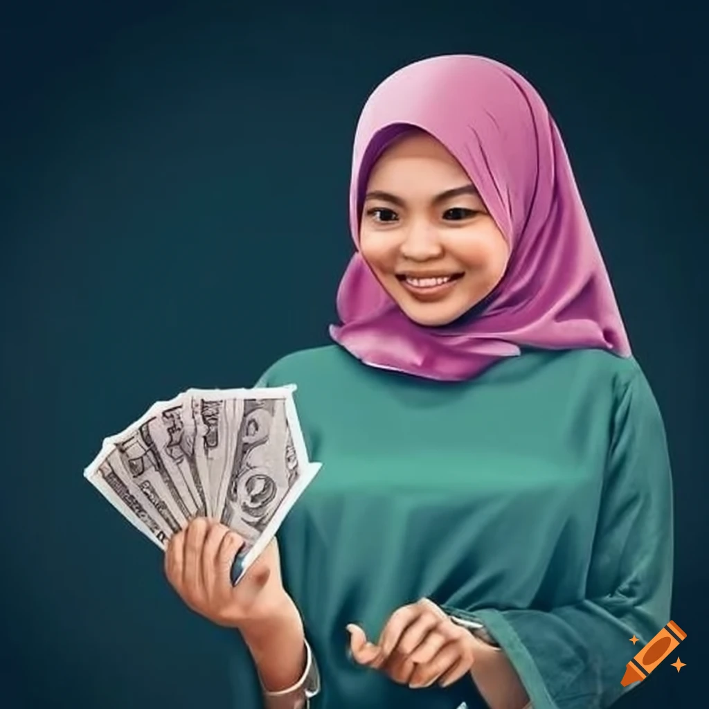 Malay teacher teaching about money on Craiyon