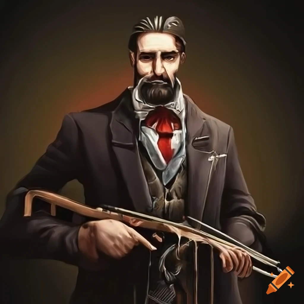 image of a Boston gangster with a crossbow