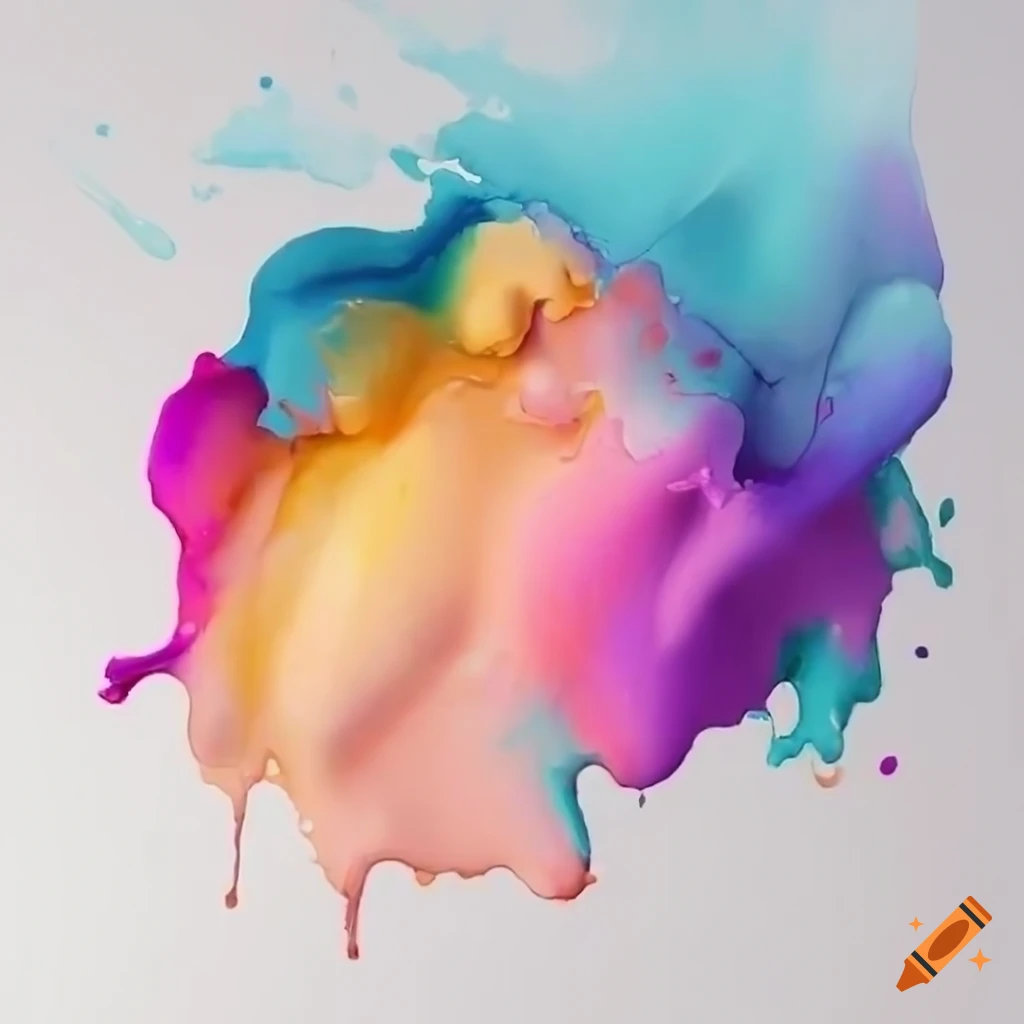 vibrant abstract pastel splash painting