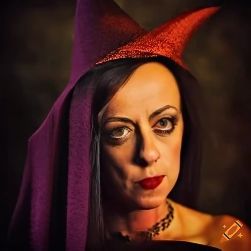 Image of meloni dressed as a witch