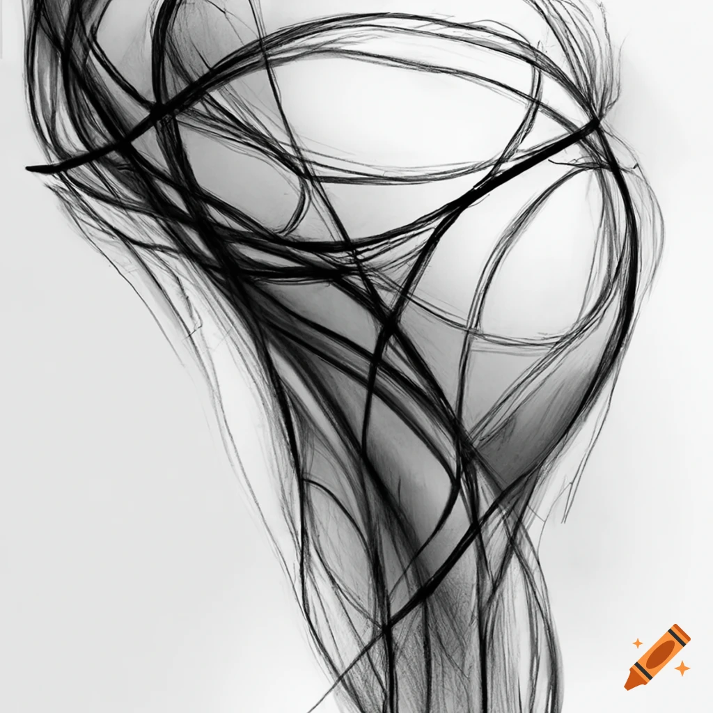 Graphite drawing representing strong connections