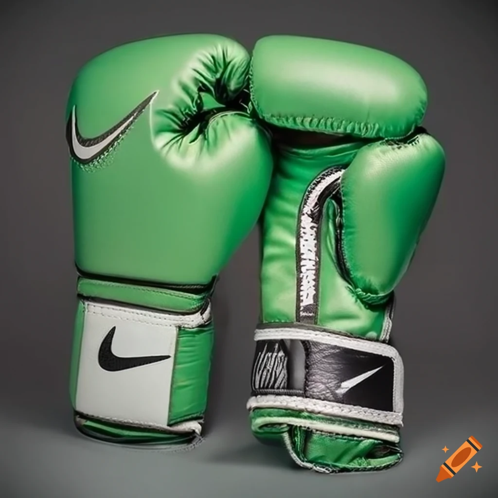 Green nike boxing gloves