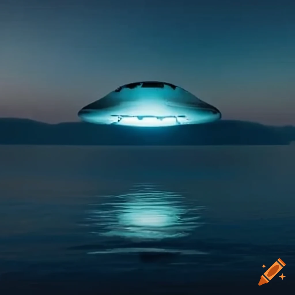 sighting of a UFO above a lake