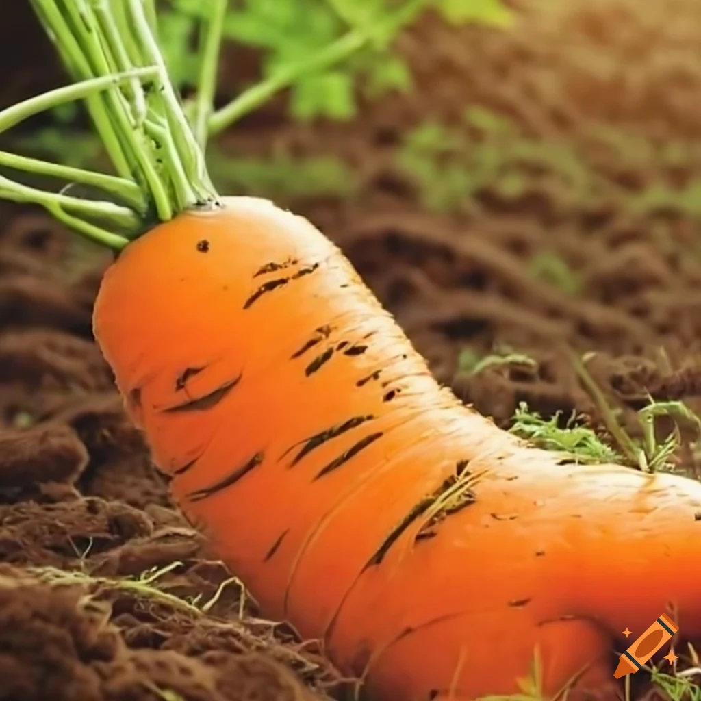 Image of a successful carrot farm on craiyon
