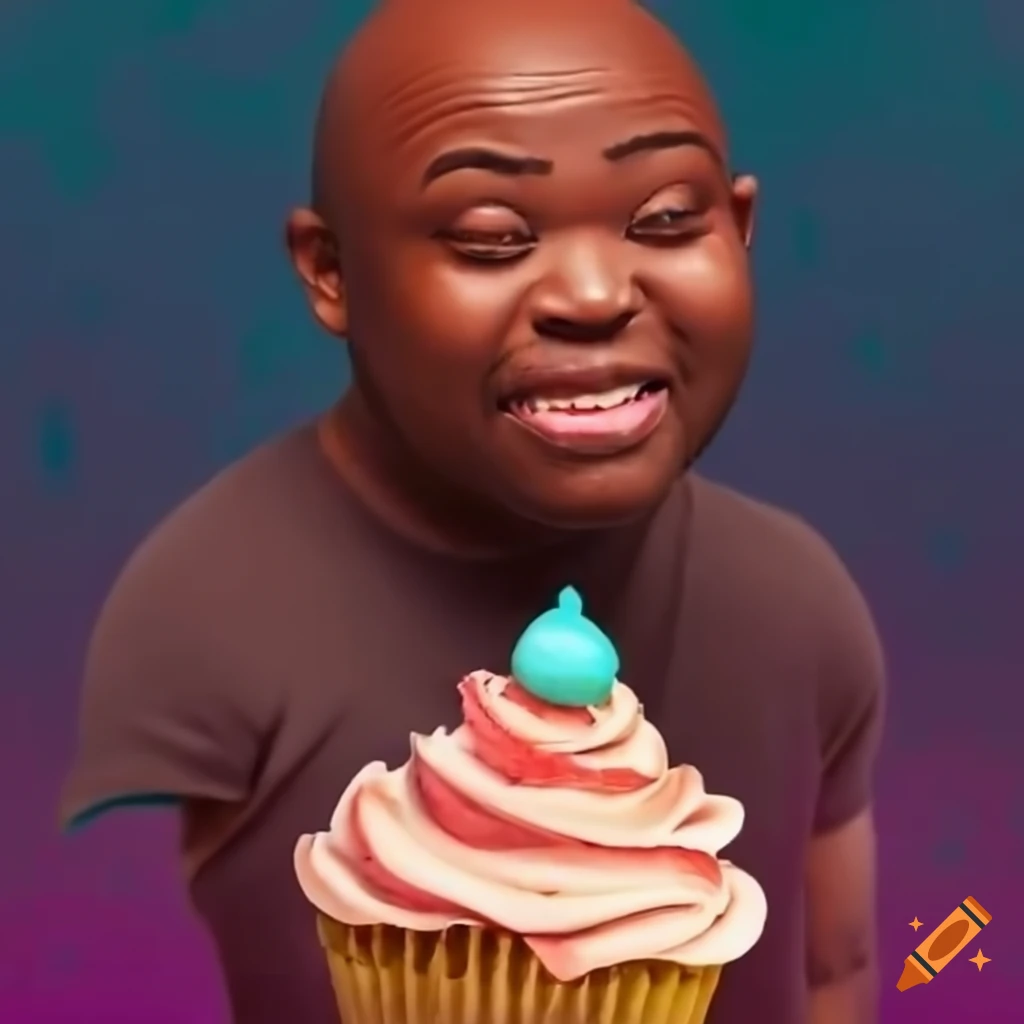 edp445, photo realistic picture, eating cupcake, 4k, 8k