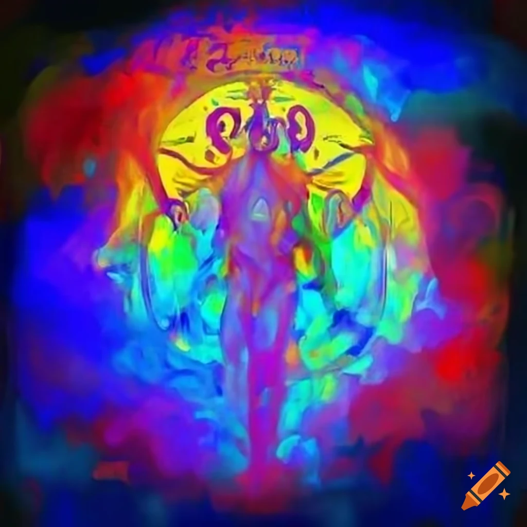 Artwork of the aten sun god on Craiyon