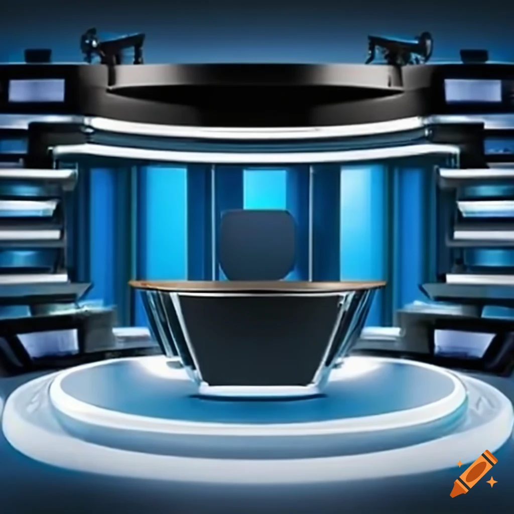 TV news stage