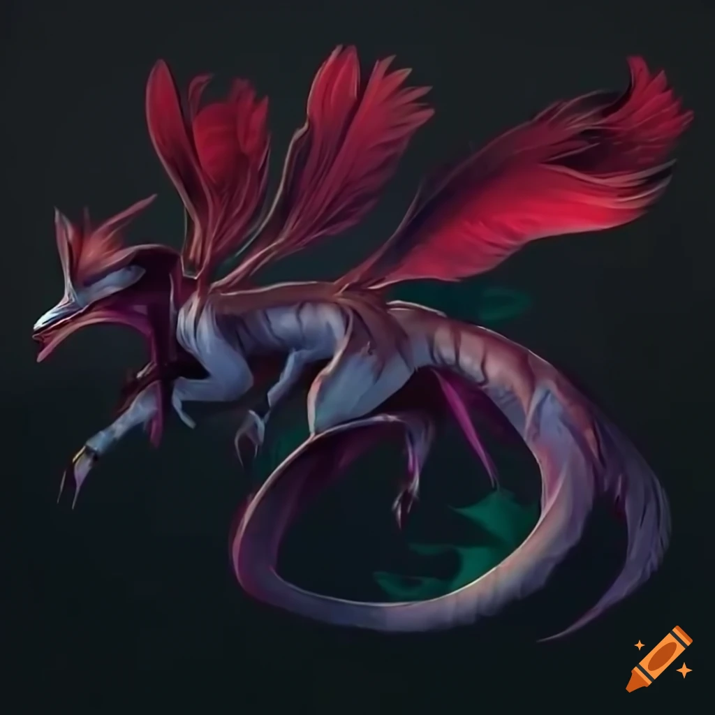 painting-of-a-graceful-quadrupedal-creature-with-feathers-on-craiyon