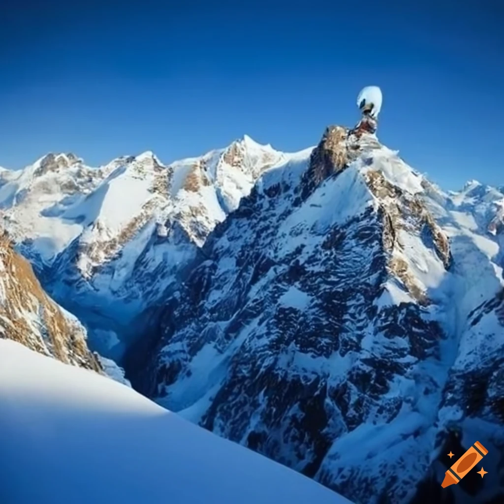 Photo of spongebob skiing on mont blanc on craiyon