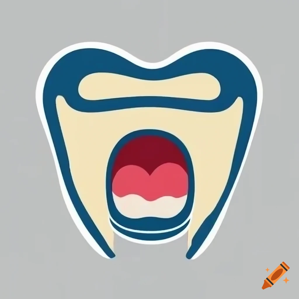 logo of a comprehensive dental clinic with open mouth
