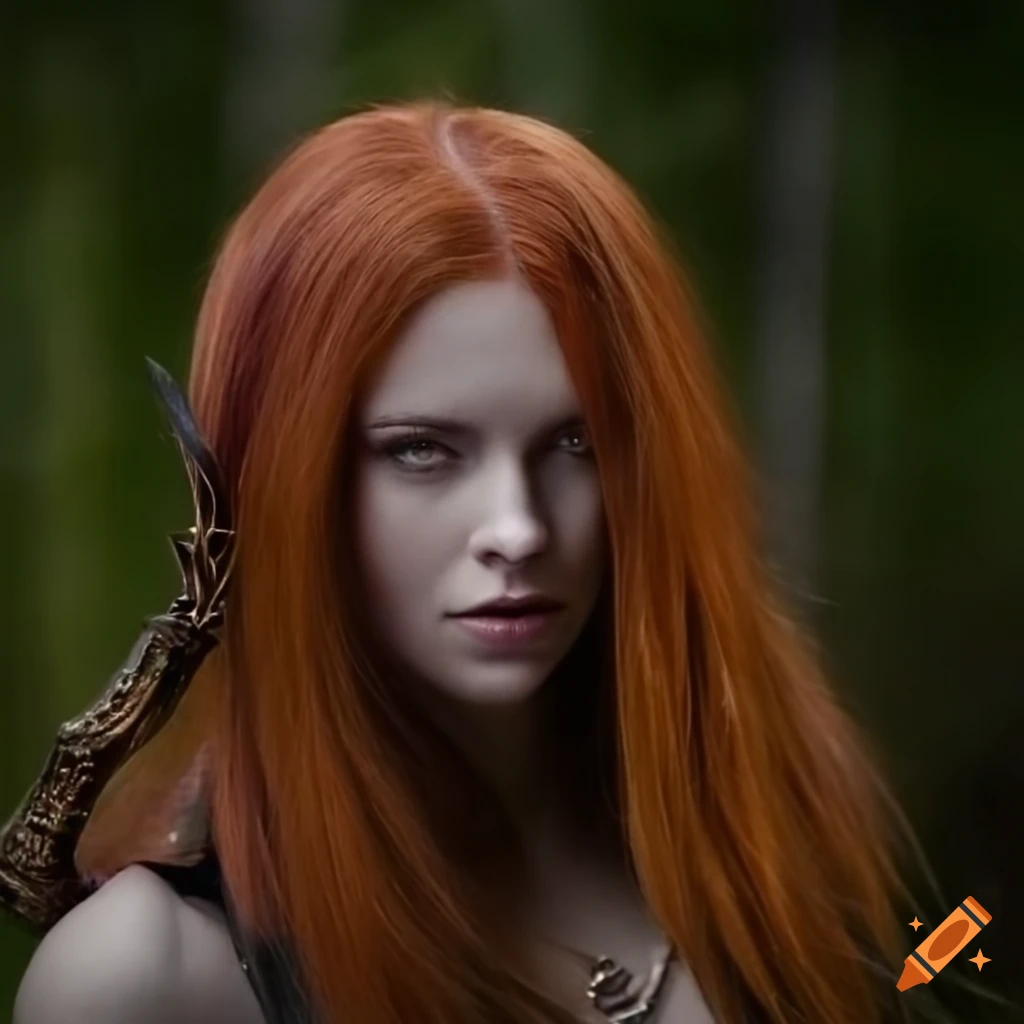 artwork of a female forest elf holding daggers