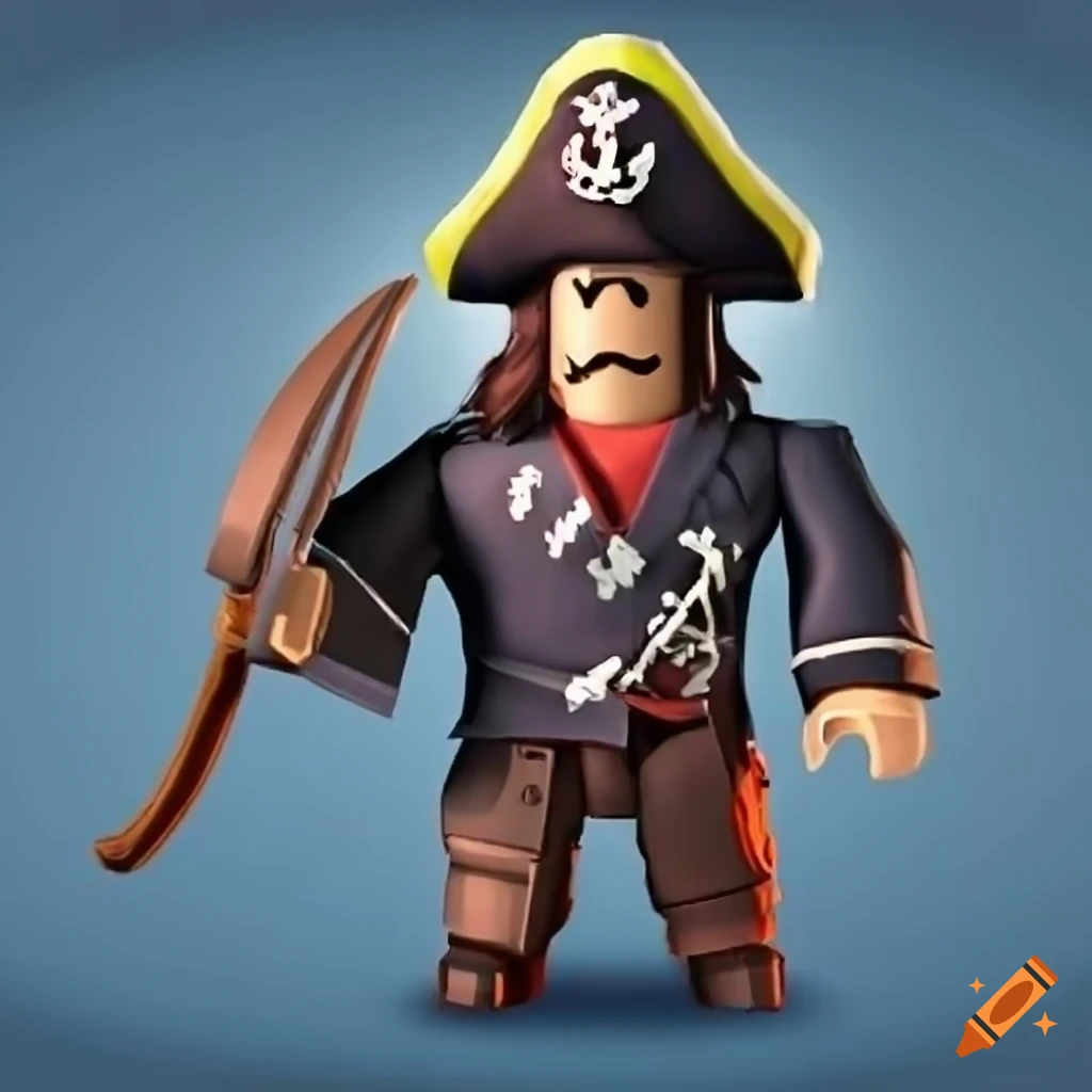 Pirate roblox character on Craiyon