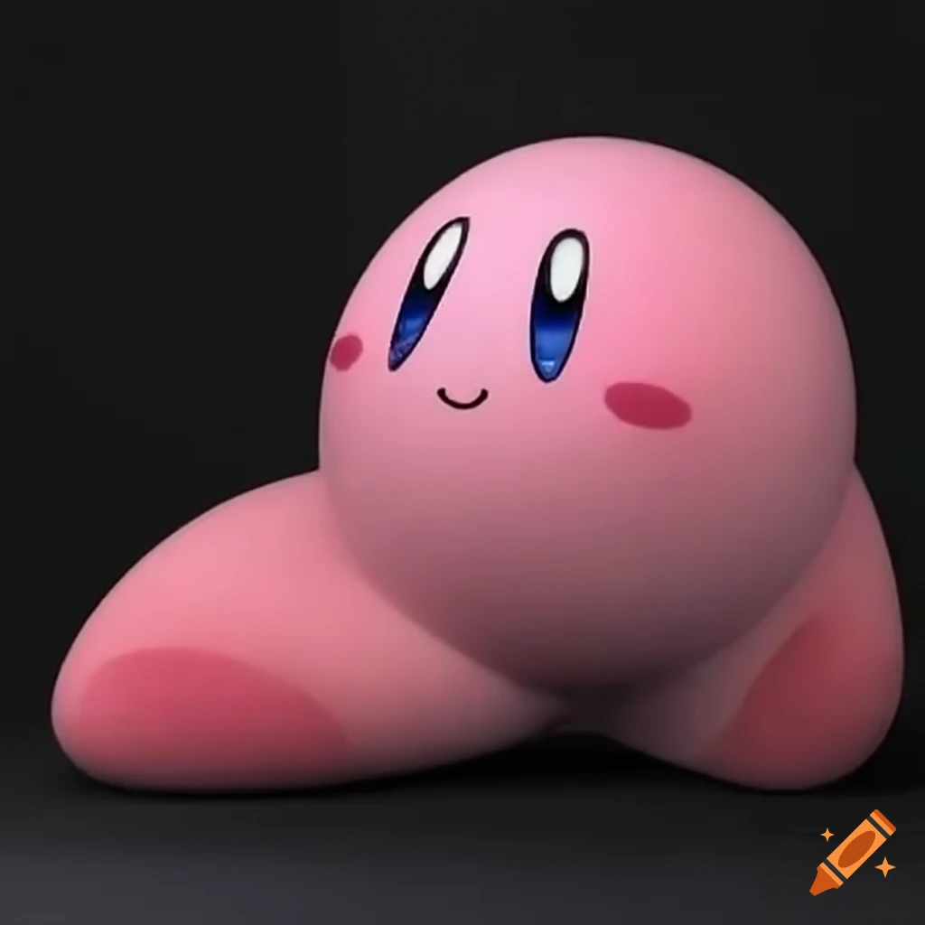 Closeup of kirby's big feet