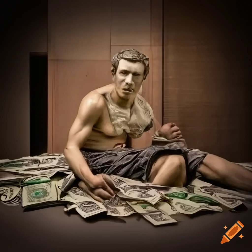 Marcus Licinius Crassus surrounded by wealth