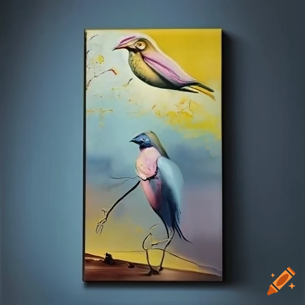 Bird simple style minimalist painting on Craiyon