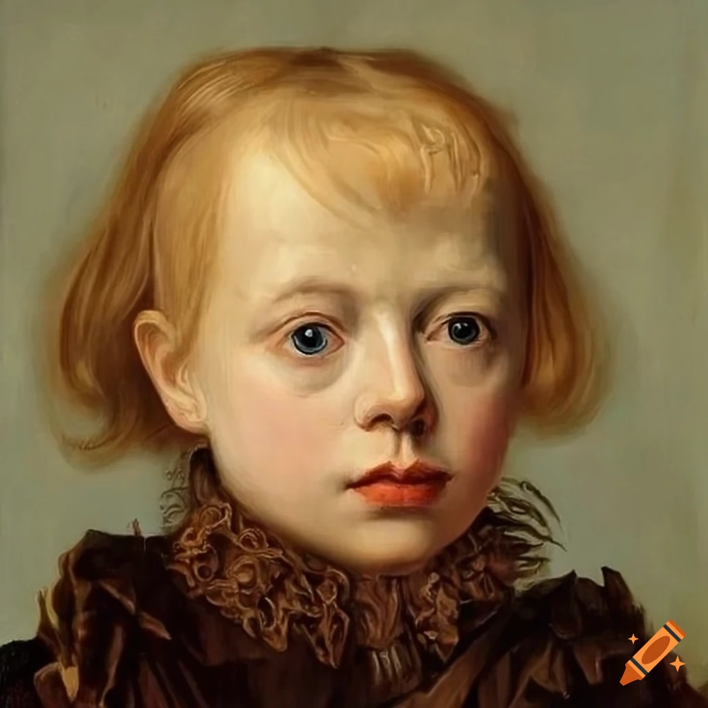 Playful portrait by jan van eyck and lucien freud on Craiyon