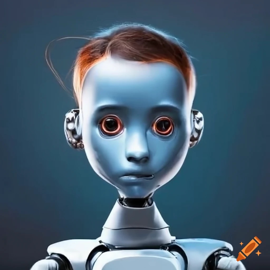 illustration of a young man with a robot in his brain