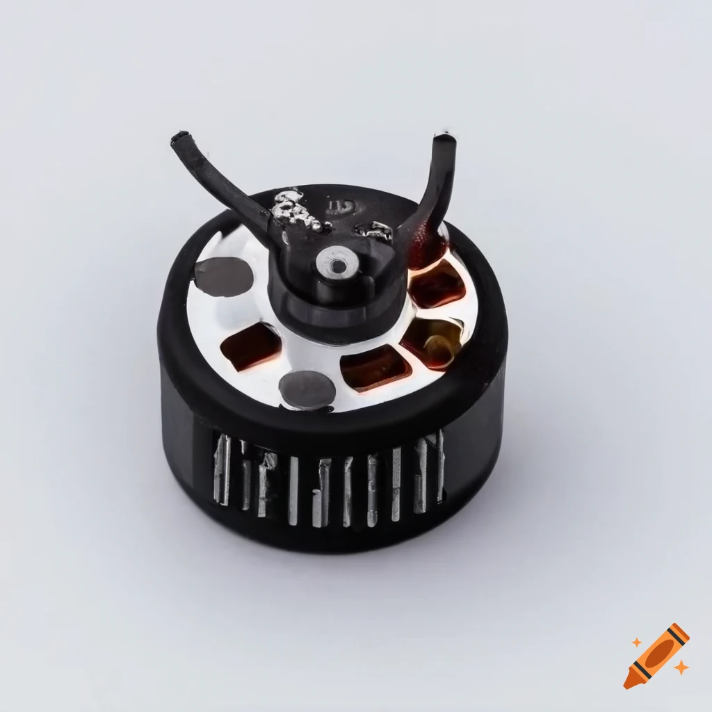 close-up photo of a brushless drone motor with magnets and components