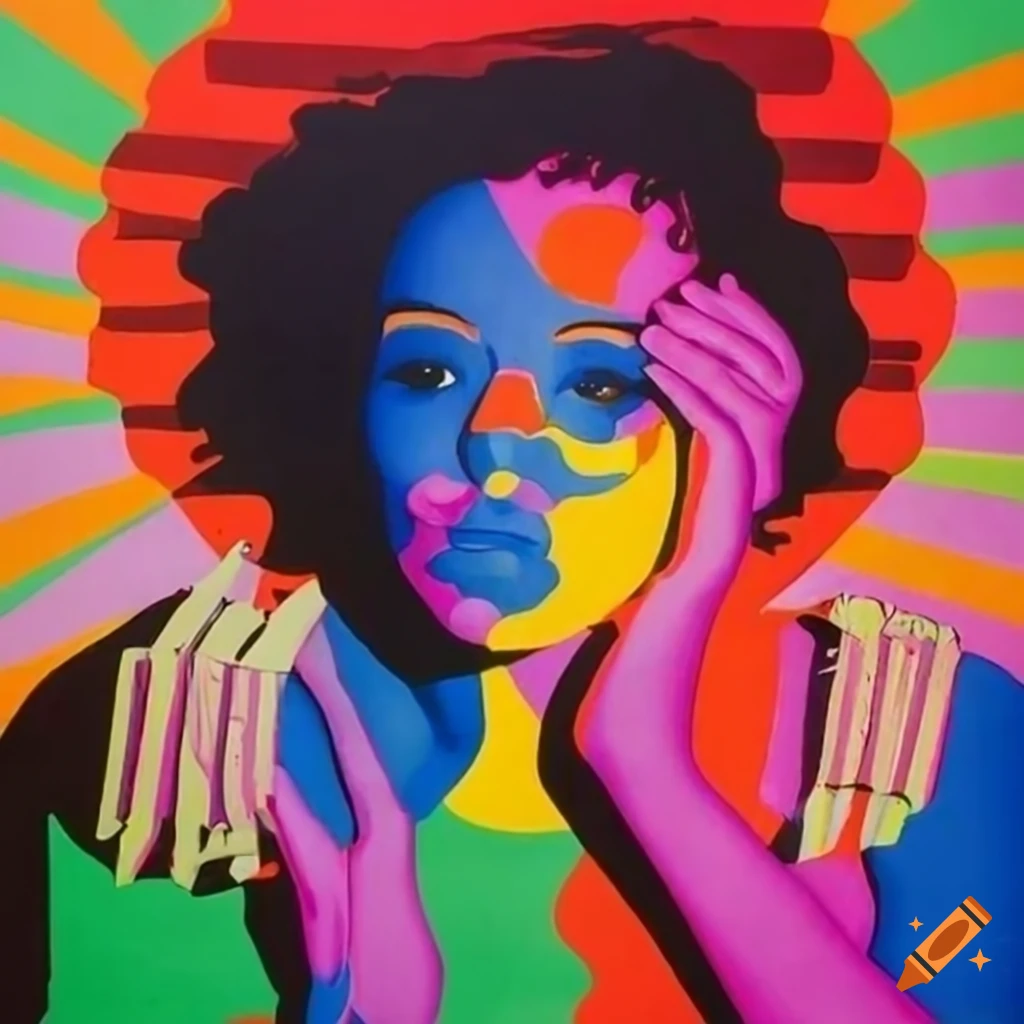 vibrant 1950s style rave poster