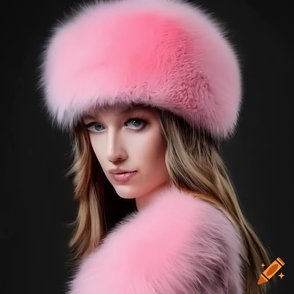 Pink fluffy ski outfit and accessories on Craiyon