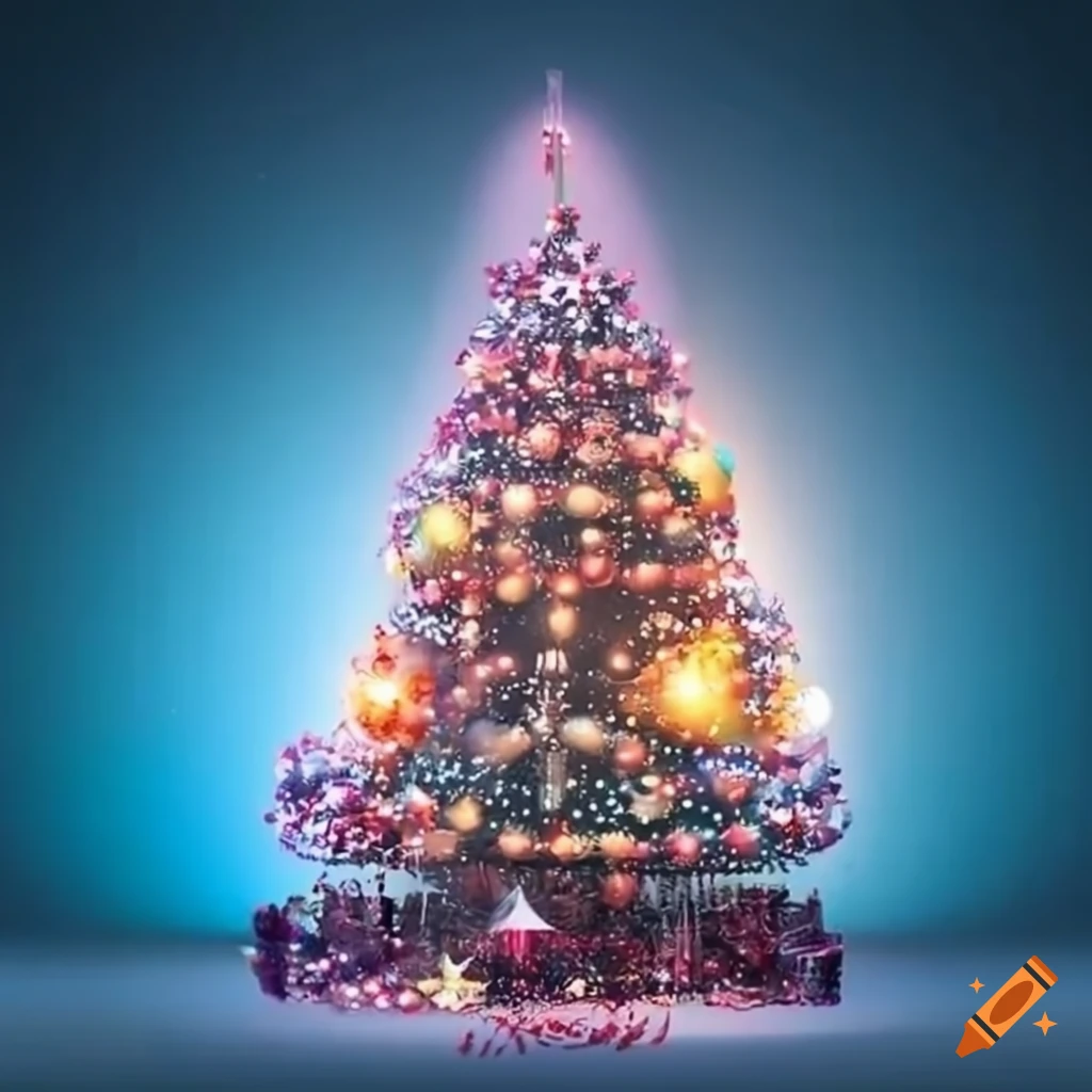 Decorated Tree For New Year 2024