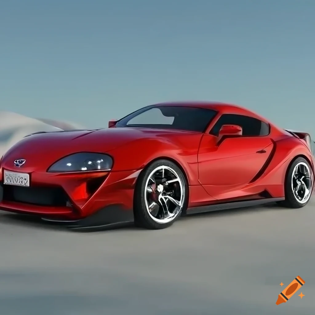 Sleek Red Toyota Supra Prototype