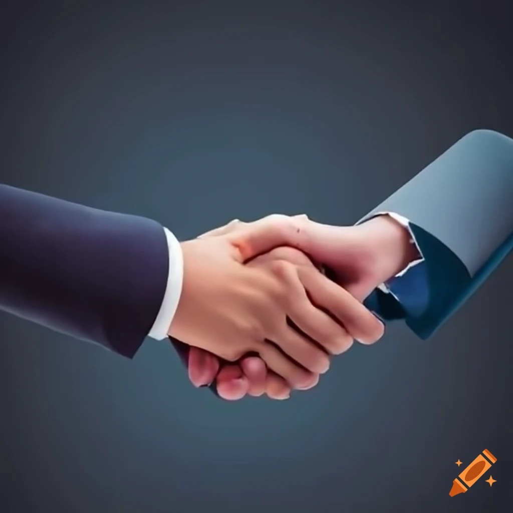 business handshake between two individuals
